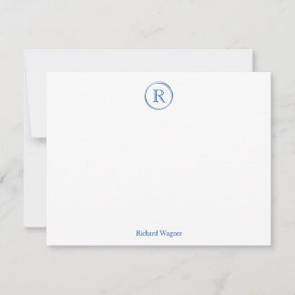 Moderne, elegante, stilvolle Monogram Note Card Mitteilungskarte