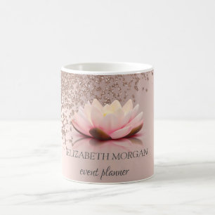 Moderne elegante stilvolle Rose-Gold-Diamanten-Lot Kaffeetasse