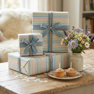 Moderne elegante Streifenmuster-Wrap-Papier Geschenkpapier