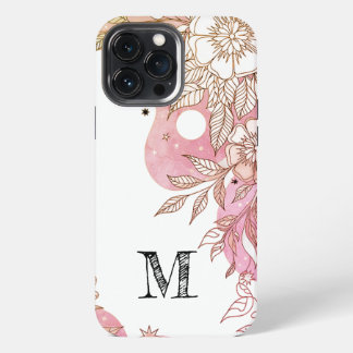 Moderne elegante süße girly einfache Floralien Cas iPhone 13 Pro Max Hülle