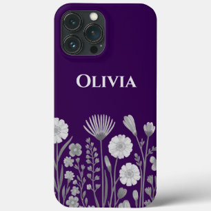 Moderne elegante süße girly einfache Wildblumen Case-Mate iPhone Hülle