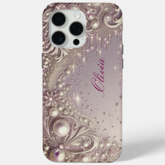 Moderne elegante süße goldene Perlen Valentinstag Case-Mate iPhone Hülle
