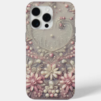 Moderne elegante süße goldene Perlen Valentinstag Case-Mate iPhone Hülle