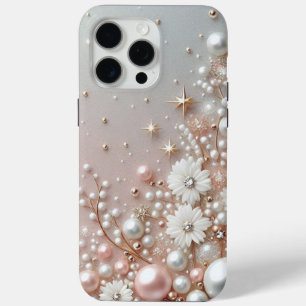 Moderne elegante süße goldene Perlen Valentinstag Case-Mate iPhone Hülle