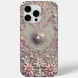 Moderne elegante süße goldene Perlen Valentinstag Case-Mate iPhone Hülle