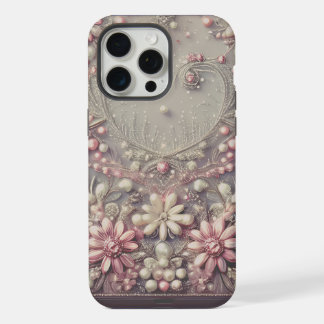 Moderne elegante süße goldene Perlen Valentinstag iPhone 15 Pro Max Hülle