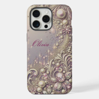 Moderne elegante süße goldene Perlen Valentinstag iPhone 15 Pro Max Hülle