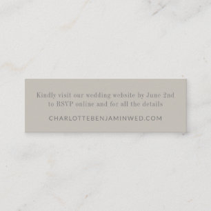 Moderne elegante Taupe UAWG Online Website Mini Ca Visitenkarte