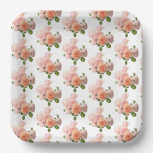 Moderne elegante Template-Trendy-Rose Pappteller