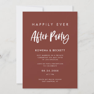 Moderne elegante Terrakotta- Happily-ever-after-Pa Einladung