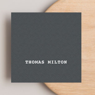 Moderne elegante Textur Grau Berater Quadratische Visitenkarte