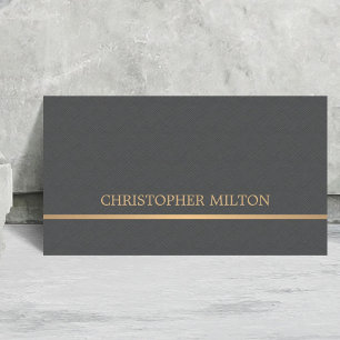 Moderne elegante Textur Gray Imitate Gold Consulta Visitenkarte