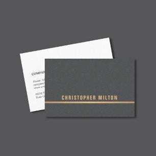 Moderne elegante Textur Gray Imitate Gold Consulta Visitenkarte