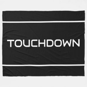Moderne elegante TOUCHDOWN-Textstreifen auf kräfti Fleecedecke