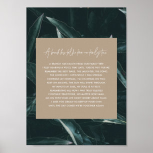 Moderne elegante Trauergedicht-Erinnerung Poster