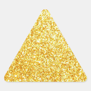 Moderne elegante Trend Blanko-Gold-Glitter-Vorlage Dreieckiger Aufkleber
