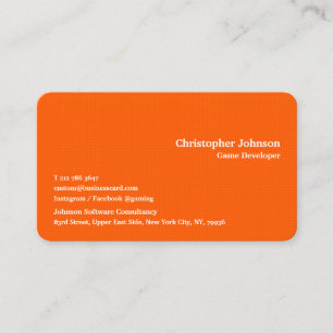 Moderne Elegante Trendige Orange Quadrate Premium Visitenkarte