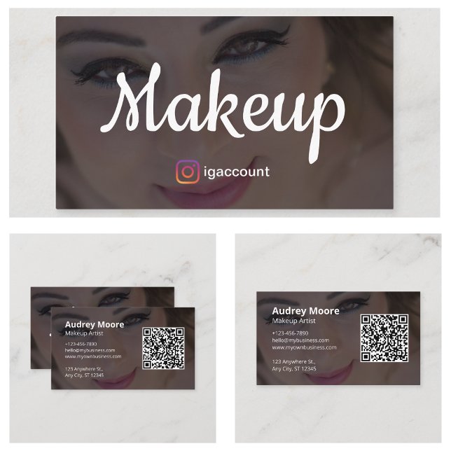 Moderne elegante trendige Vorlagen machen Künstler Visitenkarte (Modern Elegant Trendy Templates Makeup Artist Business Card
)