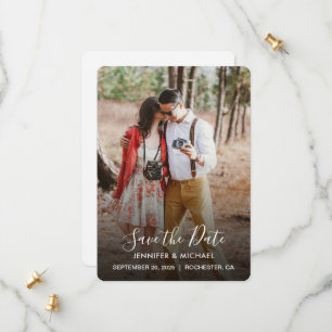 Moderne, elegante Typografie-Foto Save the Date