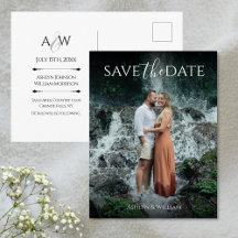 Moderne elegante Typografie Foto Save-the-Date