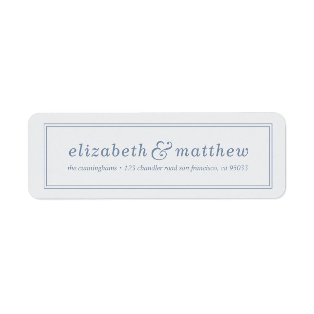 Moderne Elegante Typografie Gerahmte Rücksendeadre (Vorne)
