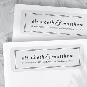 Moderne Elegante Typografie Gerahmte Rücksendeadre