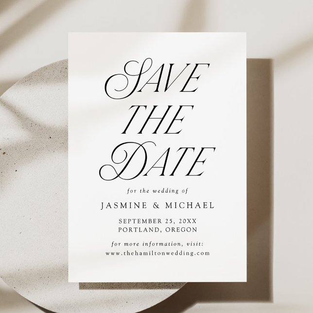 Moderne elegante Typografie-Hochzeit Save The Date (Von Creator hochgeladen)