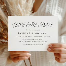 Moderne elegante Typografie-Hochzeit Save The Date