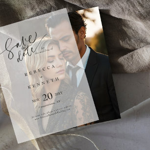 Moderne, elegante Typografie-Hochzeit spart das Da