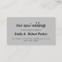 Moderne elegante Typografie - Neue Adressenbeilage