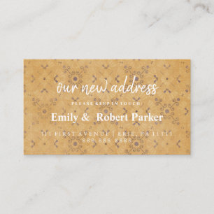 Moderne elegante Typografie - Neue Adressenbeilage Begleitkarte