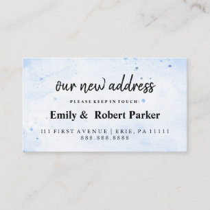 Moderne elegante Typografie - Neue Adressenbeilage Begleitkarte