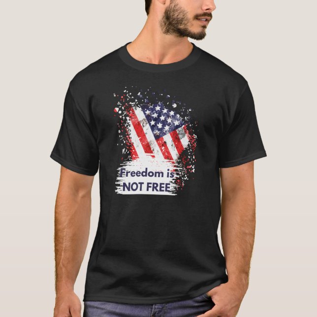 Moderne elegante Typografie - Politische Freiheit T-Shirt (Vorderseite)