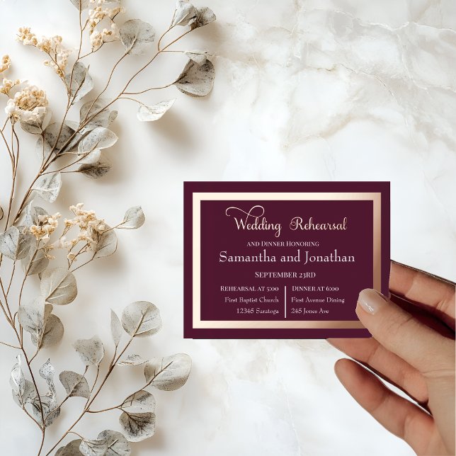 Moderne elegante Typografie Rose Gold Probe Card Folie Einladungspostkarte (Von Creator hochgeladen)