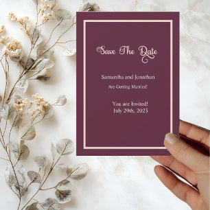 Moderne elegante Typografie Rose Gold Save the Dat Einladung
