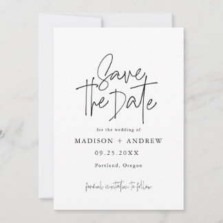 Moderne elegante Typografie Save The Date