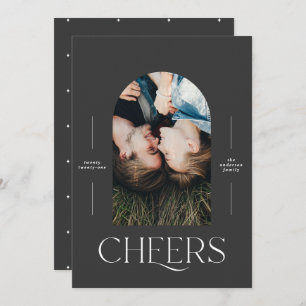 Moderne, elegante Typografie schwarz 1 Foto Weihna