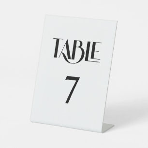 Moderne elegante typografie Tischnummer Sockelschild