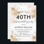 Moderne Elegante Überraschung 40. Geburtstagseinla Einladung<br><div class="desc">Personalisierte Frauenüberraschung 40. Geburtstag Party Einladungen Geburtstag lädt Rosa und Gold ein</div>