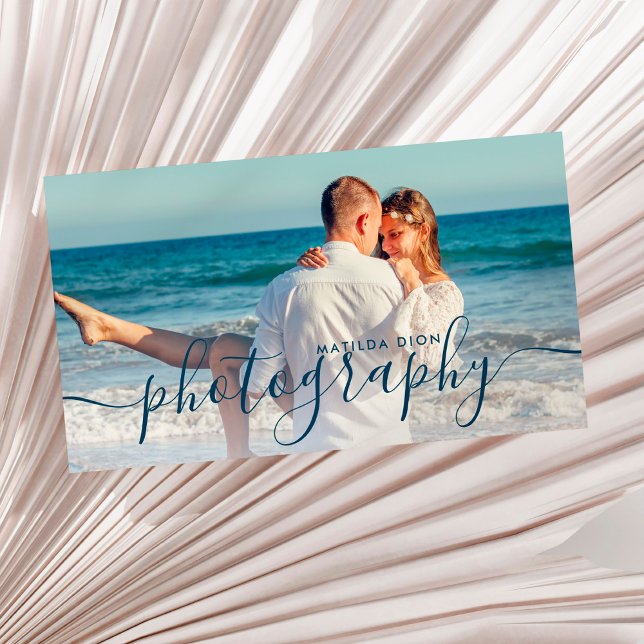 Moderne, elegante und einfache Fotografie Visitenkarte (Von Creator hochgeladen)