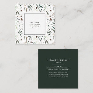 Moderne, elegante und stilvolle Einrichtung in Aqu Quadratische Visitenkarte