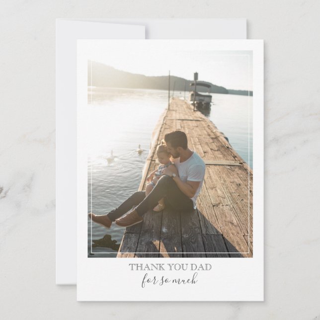 Moderne elegante Vatertagskarte Feiertagskarte (Vorderseite)