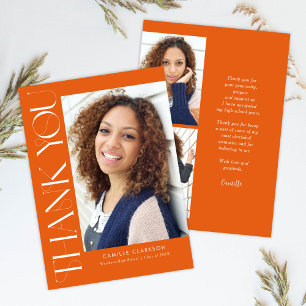 Moderne Elegante Vertikale Drei-Foto-Abschluss Dankeskarte