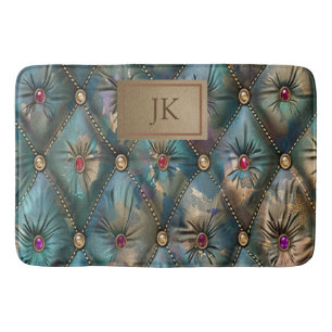 Moderne elegante Vintage-Leder farbenfrohe Diamant Badematte