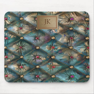 Moderne elegante Vintage-Leder farbenfrohe Diamant Mousepad