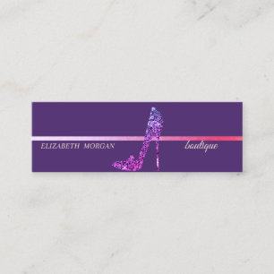 Moderne elegante, violette Diamanten mit hohen Abs Mini Visitenkarte