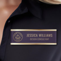 Moderne elegante violette goldene Geschäftslogo