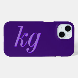 Moderne elegante violette Monogramm-Initialen Case-Mate iPhone Hülle