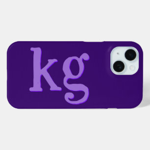 Moderne elegante violette Monogramm-Initialen Case-Mate iPhone Hülle