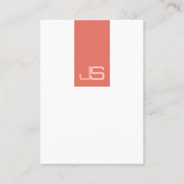 Moderne, elegante Vorlage für Monogramm Visitenkarte (Vorderseite)